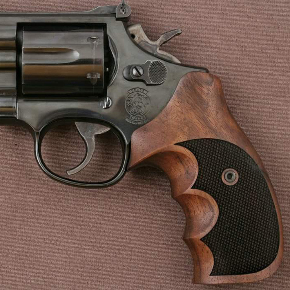 KSD Brand Smith Wesson K/L/X - Frame Round Butt, Turkish Walnut Grips