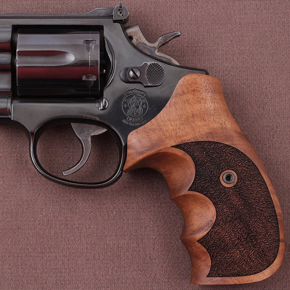 KSD Brand Smith Wesson K/L/X - Frame Round Butt, Turkish Walnut Grips