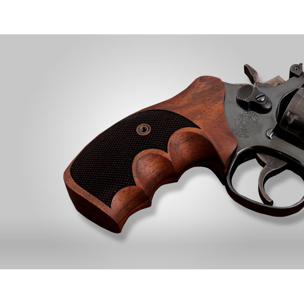 KSD Brand Smith Wesson K/L/X - Frame Round Butt, Turkish Walnut Grips