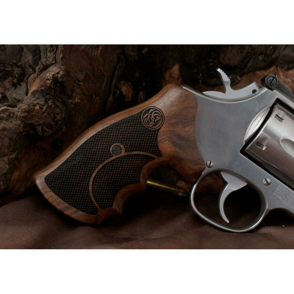 KSD Brand Smith Wesson K/L/X - Frame Round Butt, Turkish Walnut Grips