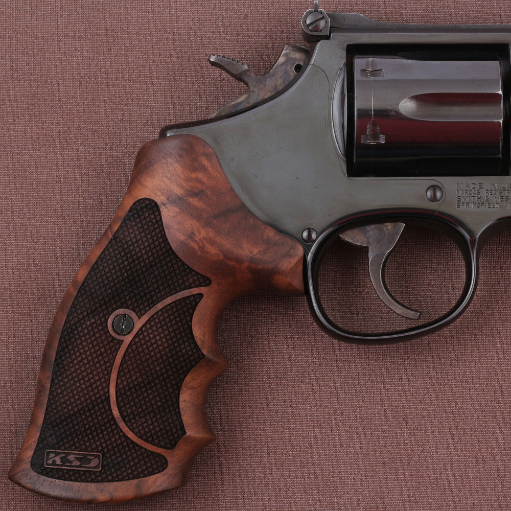 KSD Brand Smith Wesson K/L/X - Frame Round Butt, Turkish Walnut Grips