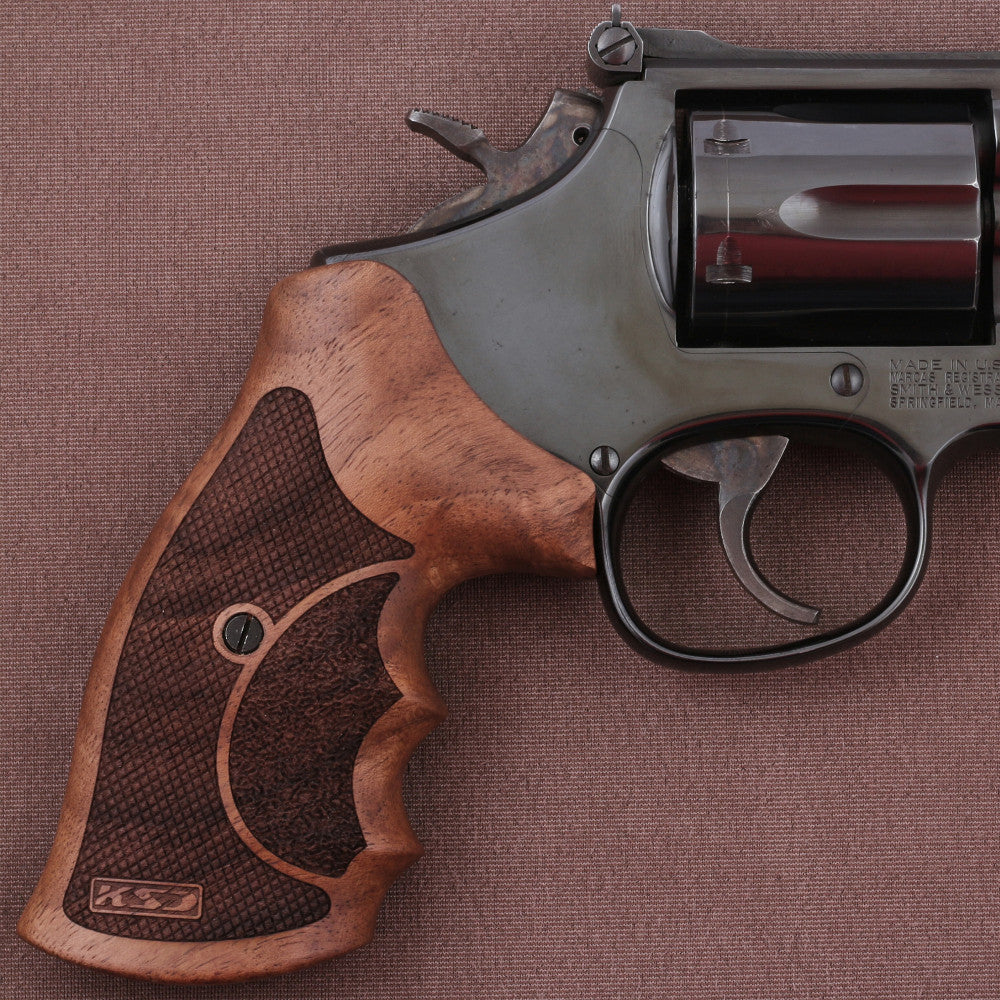 KSD Brand Smith Wesson K/L/X - Frame Round Butt, Turkish Walnut Grips