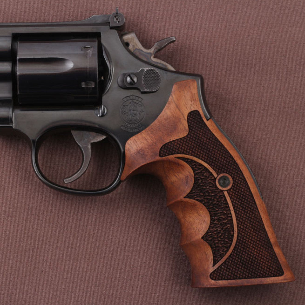KSD Brand Smith Wesson K/L/X - Frame Round Butt, Turkish Walnut Grips