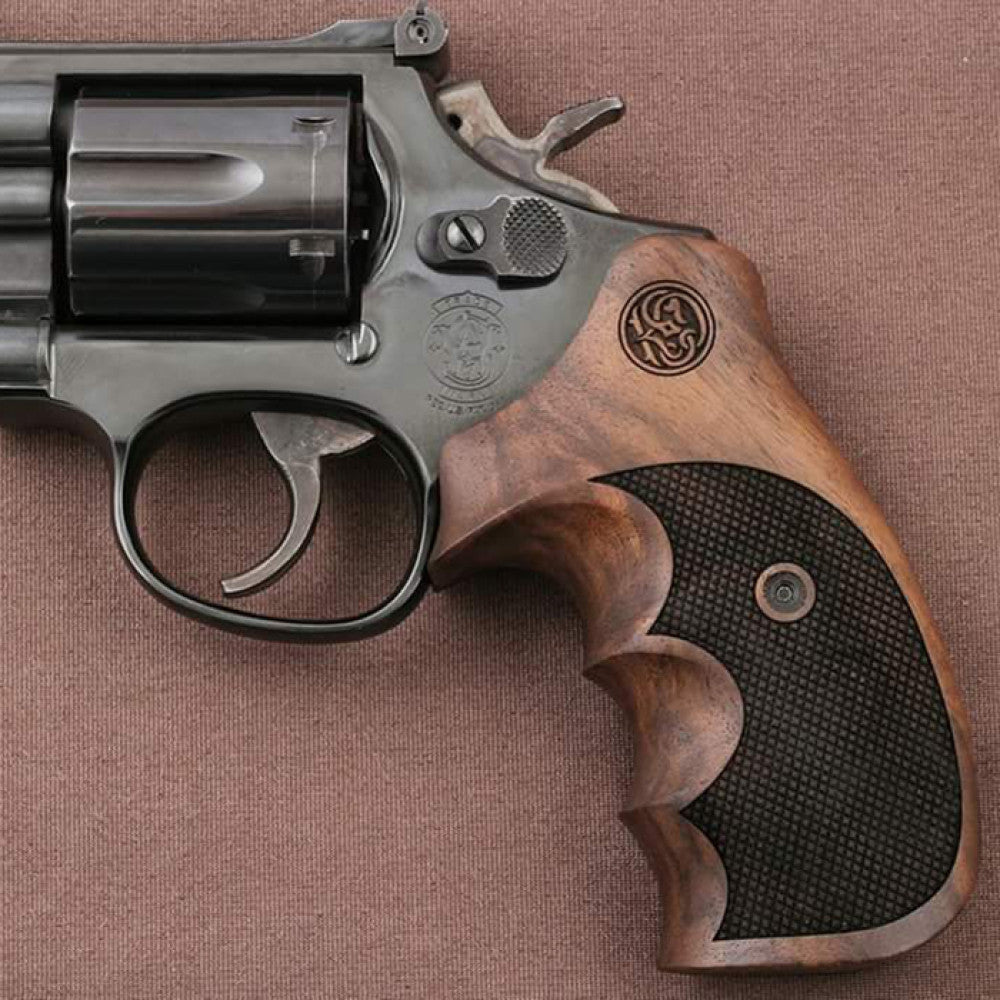 KSD Brand Smith Wesson K/L/X - Frame Round Butt, Turkish Walnut Grips