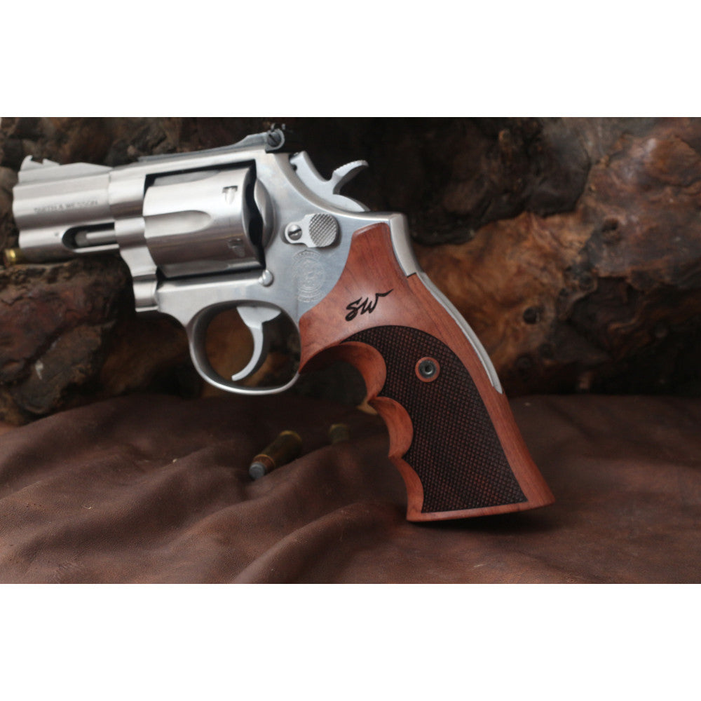 KSD Brand Smith Wesson K/L/X - Frame Round Butt, Rosewood Grips