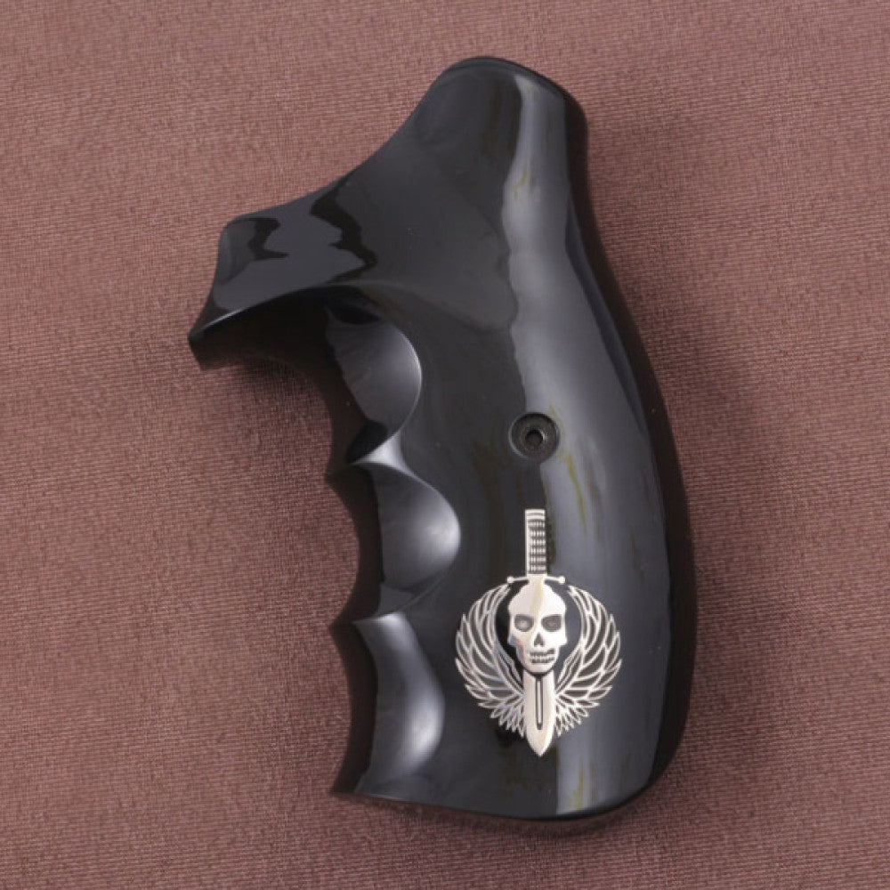 KSD Brand Smith Wesson K/L/X - Frame Round Butt, Acrylic Black Grips