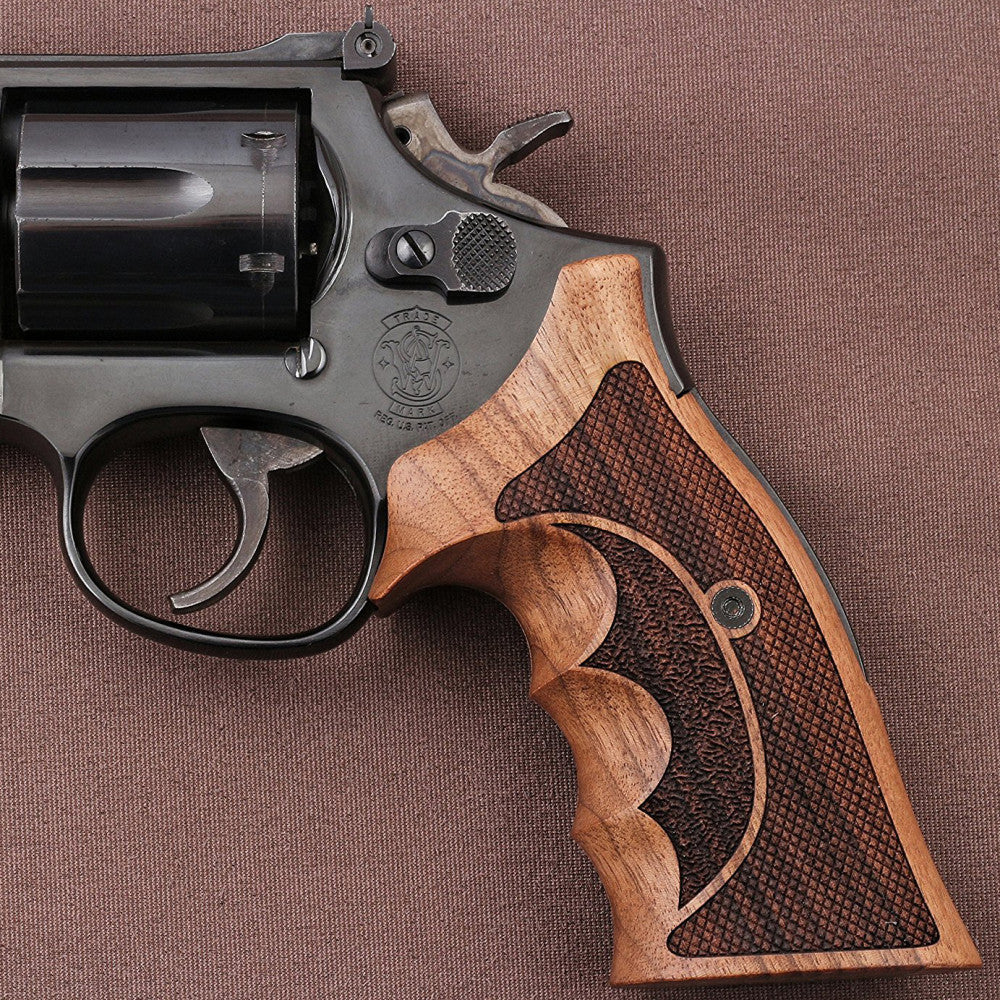 KSD Brand Smith Wesson N Frame Round Butt, Turkish Walnut Grips