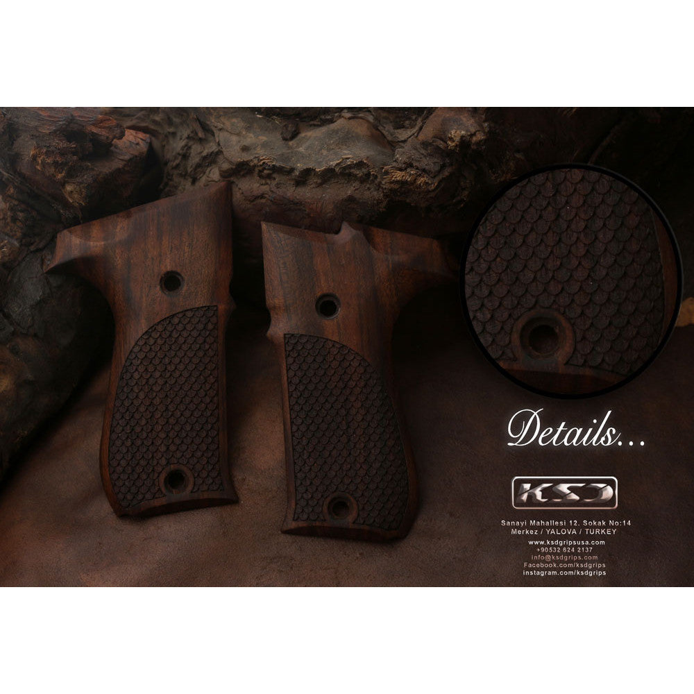 KSD Brand Walther P88 Compact, Turkish Walnut Grips